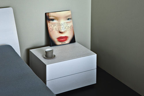 Contemporary bedside table - CUBE - Giellesse di Galli Luigi eAlessandro e C. - oak / rectangular / home