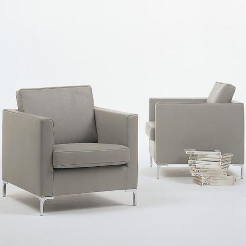 Contemporary armchair - MIXER MINI - Gyform - leather / fabric / with removable cover
