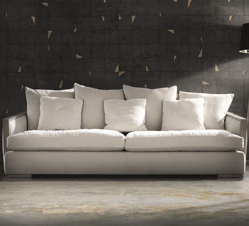 Contemporary sofa - EGO - Haute Couture by Costantini Pietro - fabric / leather / with armrests