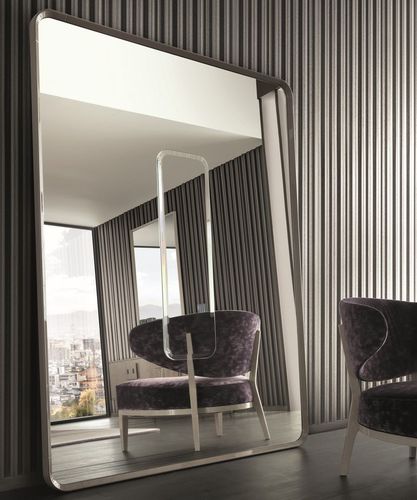 Floor-standing mirror - SYMBOL - Haute Couture by Costantini Pietro - contemporary / rectangular / lacquered wood