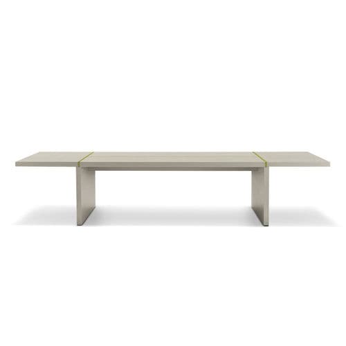 Contemporary boardroom table - BLADE - i4 MARIANI - wood veneer / melamine / leather