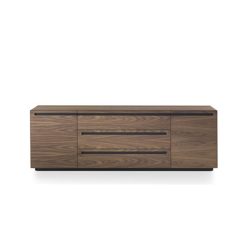 Contemporary sideboard - CROSSING - i4 MARIANI - wood veneer / leather / with drawers