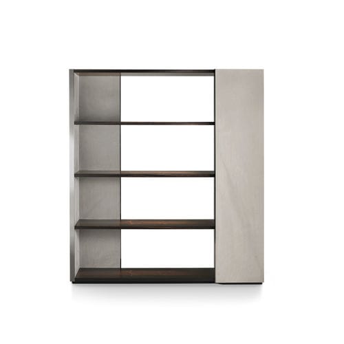 High shelf - ELLE - i4 MARIANI - contemporary / wood veneer / chrome steel