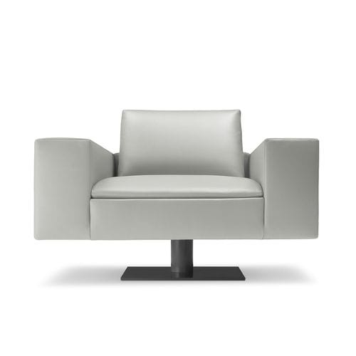 Contemporary armchair - KUBICO - i4 MARIANI - fabric / leather / animal skin