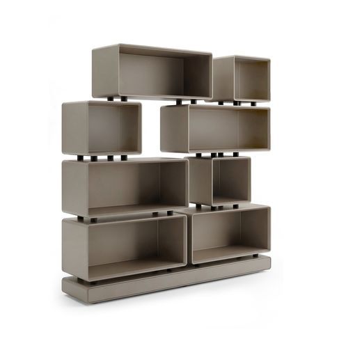 Modular bookcase - PARS - i4 MARIANI - contemporary / metal / wood