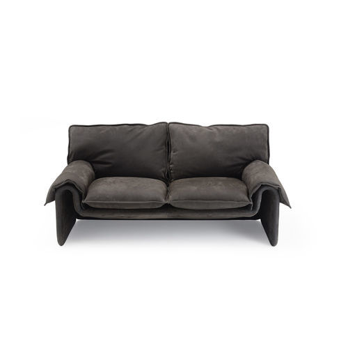 Vintage sofa - SARA - i4 MARIANI - fabric / leather / with armrests