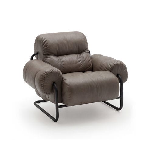 Vintage armchair - TUCROMA - i4 MARIANI - fabric / leather / synthetic leather
