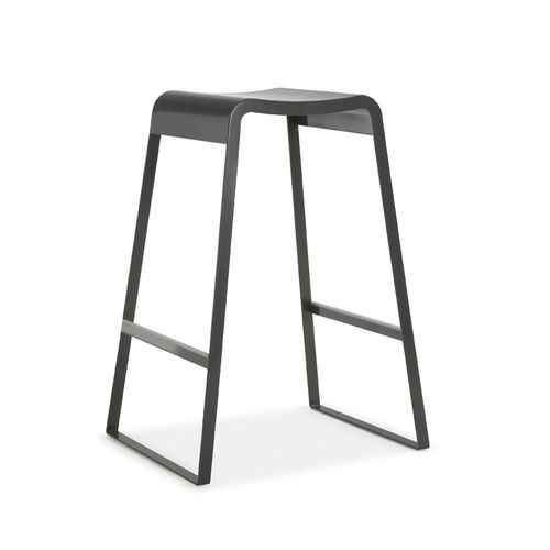 Contemporary bar stool - UP - I.T.F. DESIGN SRL - painted metal base / with footrest / contract