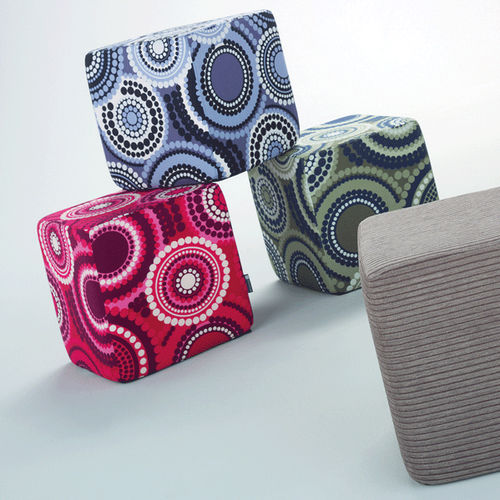 Contemporary pouf - CUBE - I.T.F. DESIGN SRL - synthetic leather / square / with removable cover