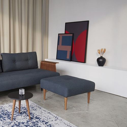 Contemporary ottoman - RECAST - Innovation Randers a/s - fabric / leather / square