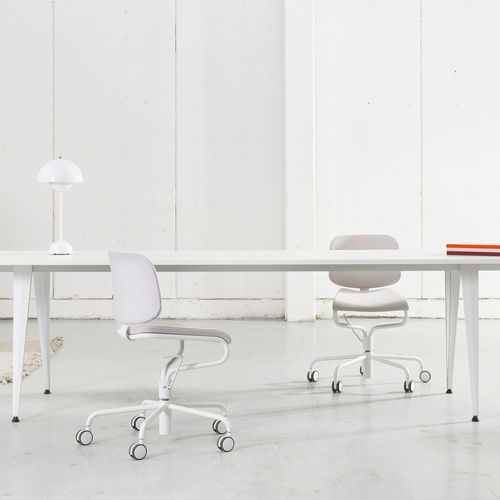 Contemporary office chair - ADD WORK - Lammhults Möbel AB - fabric / steel base / chromed metal base