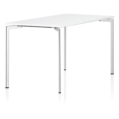 Contemporary table - CAMPUS - Lammhults Möbel AB - melamine / chrome steel base / oak base