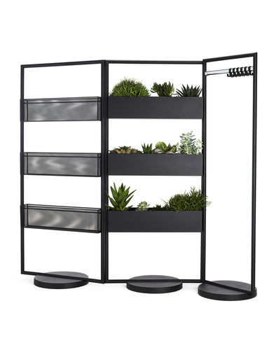 Plastic flower pot - ADD - Lammhults Möbel AB - powder-coated steel / iron / with legs