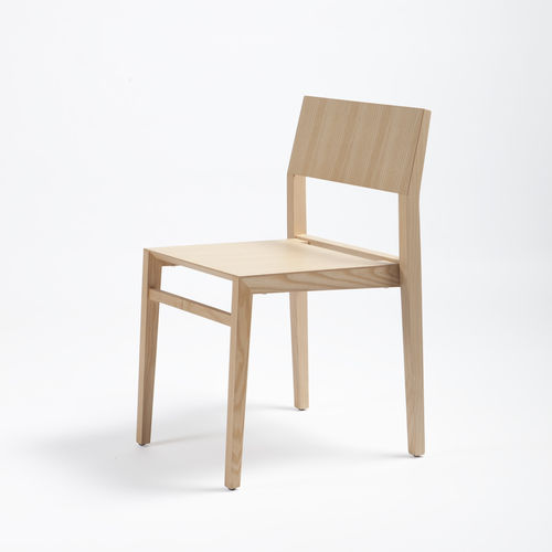 Contemporary chair - SKINNY - Livoni Edoardo & Figlio - indoor / ash / stackable