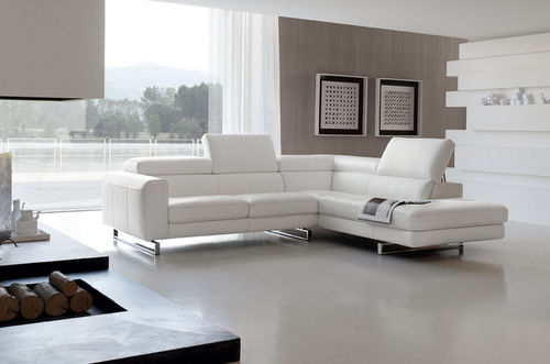 Corner sofa - CRYSTAL 958 - Marinelli - contemporary / polyester / with headrest