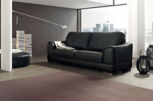 Contemporary sofa - ADONE 993 - Marinelli - polyester / black / 3-seater