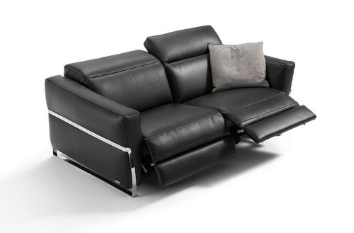 Contemporary sofa - BROADWAY 1047 - Marinelli - with headrest / with footrest / black