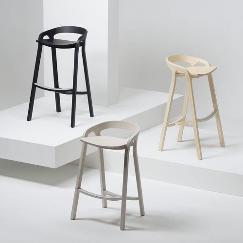 Contemporary bar chair - SHE SAID - Mattiazzi - indoor / fabric / ash base
