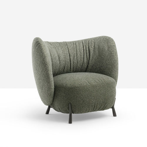 Contemporary armchair - Mys AP M TS - MIDJ - leather / synthetic leather / handmade