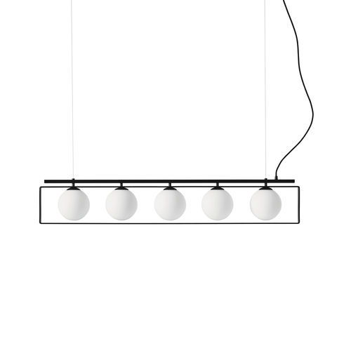 Pendant lamp - Suspense - MIDJ - steel / blown glass / contemporary