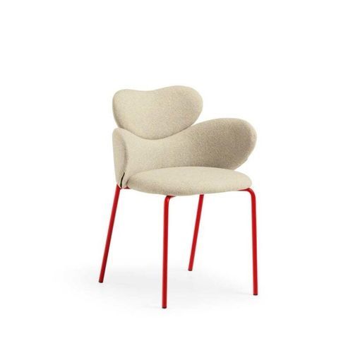 Contemporary armchair - VIDA P M TS - MIDJ - leather / full-grain cowhide / synthetic leather
