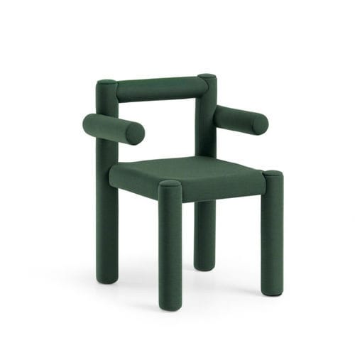 Contemporary armchair - TU-BE P R_TS - MIDJ - leather / synthetic leather / fabric