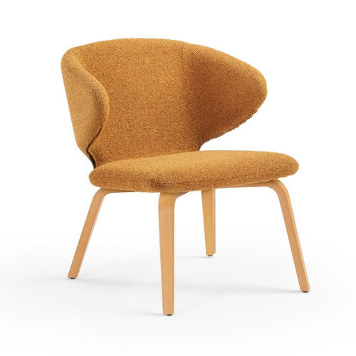 Modern visitor chair - WRAP.1 - MIDJ - indoor / metal / leather