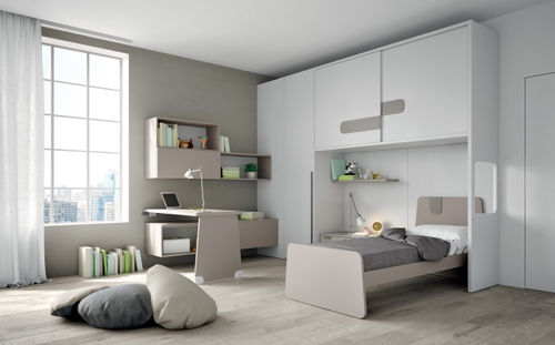 Contemporary wardrobe - EVO 11 PONTI - Mistral - wooden / lacquered ...