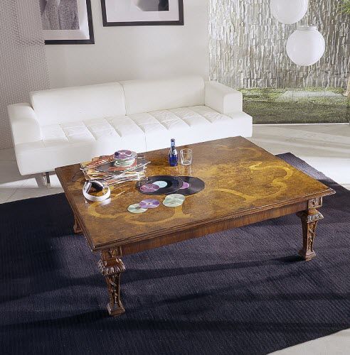 Louis XVI style coffee table - ART 500 C - Bertelè - walnut / rectangular / home