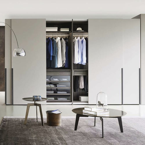 Modular wardrobe - TRATTO - SANGIACOMO - contemporary / wood veneer ...