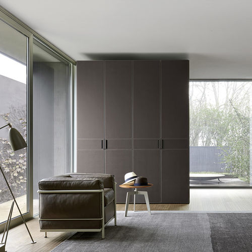 Contemporary wardrobe ECO leather / lacquered metal