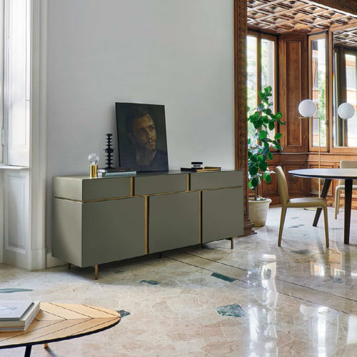 Contemporary sideboard - ABACO C5C207 - SANGIACOMO - matte lacquered wood / metal / with drawers