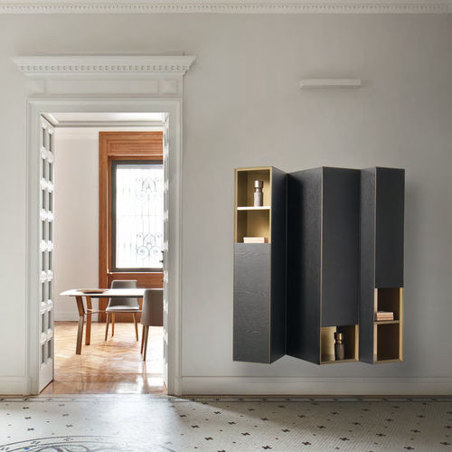 Wall-mounted storage cabinet - DOMINO CLINO - SANGIACOMO - contemporary / oak / wood veneer