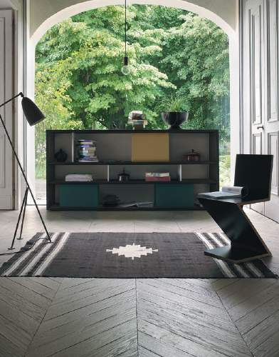 Free-standing bookcase - MODO M6C82 - SANGIACOMO - wall-mounted / contemporary / oak