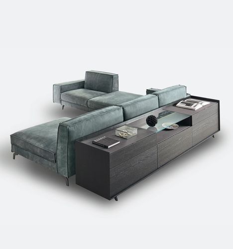 Contemporary sideboard - Cabaret 16C - SANGIACOMO - oak / wood veneer / lacquered metal