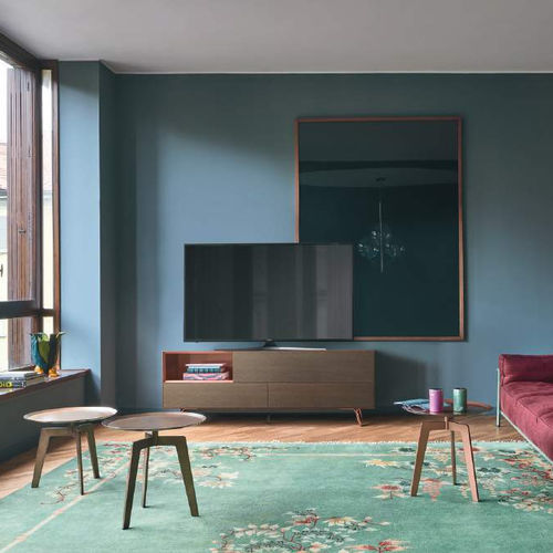 Contemporary TV cabinet - Domino IN.2 9I sx - SANGIACOMO - lowboard / oak / wood veneer
