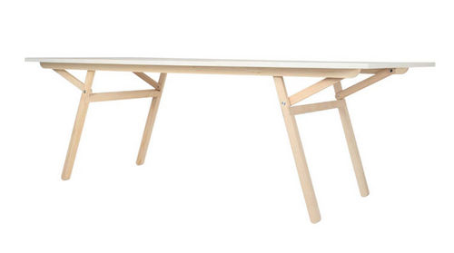 Contemporary table - KLOPSTOCK - Moormann Nils Holger - wooden / rectangular / adjustable-height