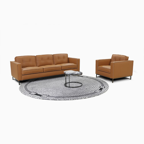 Contemporary sofa - NIKKEI - Nieri - leather / with removable cushion / brown