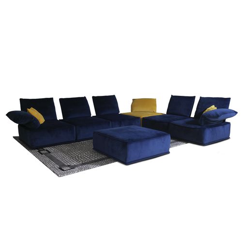 Modular sofa - ANDROMEDA - Nieri - contemporary / velvet / with reclining back