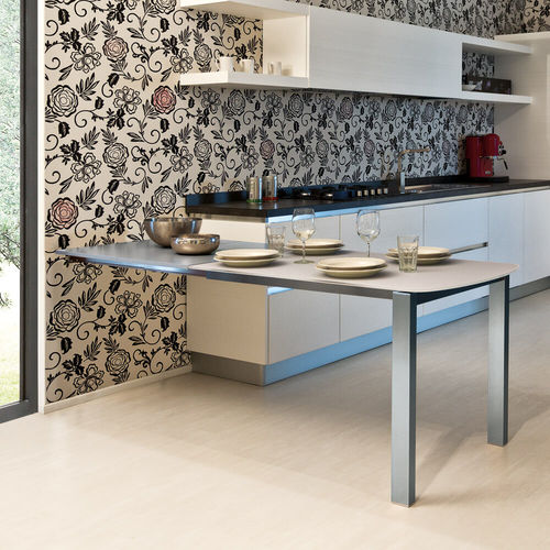 Contemporary table - S10.VOILÀ  - XABITAre - glass / HPL / melamine