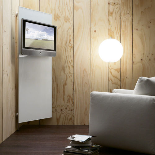 Contemporary TV wall bracket - K102TV - XABITAre - swivel / aluminium / glass