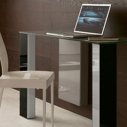 Wall-mounted desk - K127.HIDE - XABITAre - contemporary / metal / glass