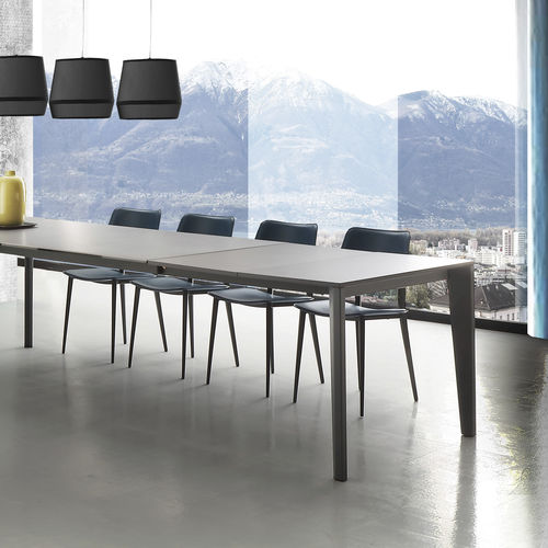 Contemporary table - S07.MERLINO - XABITAre - glass / HPL / melamine
