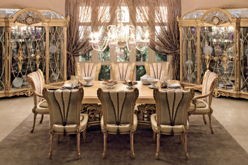 Classic dining table - GIARDINO ITALIANO - Riva Mobili D'Arte - wooden / rectangular / home