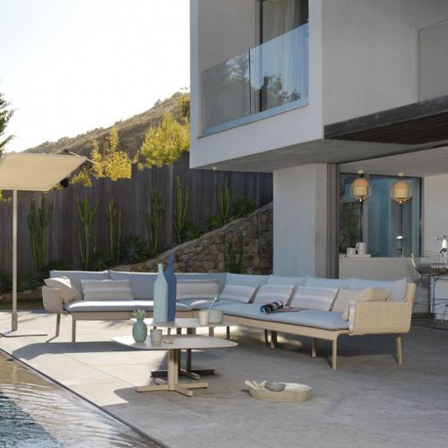 Modular sofa - KEY WEST - Roberti Rattan - corner / contemporary / patio