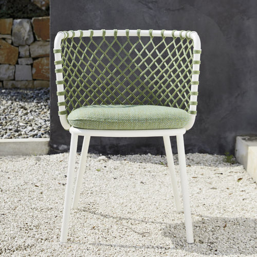 Contemporary dining chair - CHARME - Roberti Rattan - outdoor / indoor / fabric