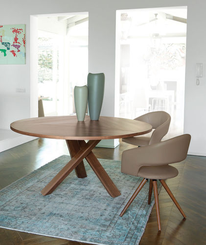 Contemporary dining table - RESORT - ANTONELLOITALIA - wooden / round / home