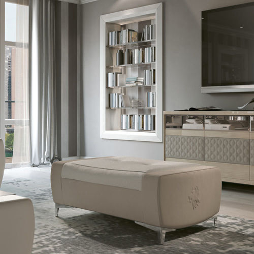 Contemporary ottoman - JAZZ - SAN MARCO - fabric / leather / upholstered