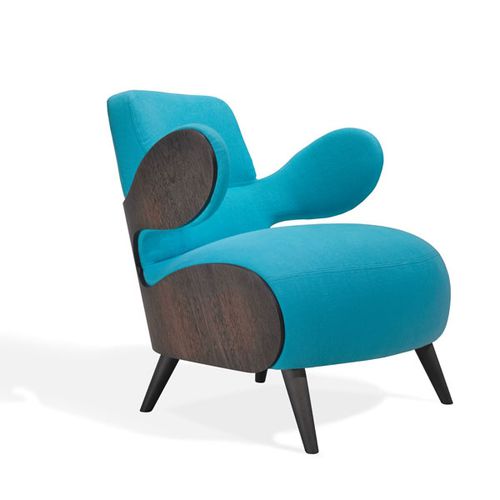 Contemporary armchair - CARTOON  - Sawaya & Moroni - fabric / wooden