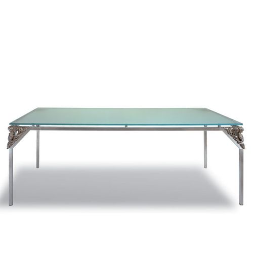 Contemporary table - ROI SOLEIL - Sawaya & Moroni - steel / steel base / rectangular
